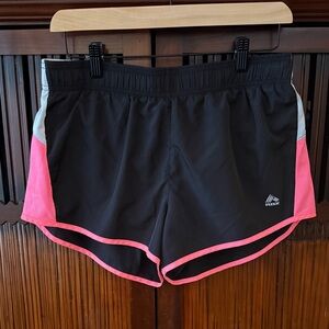 RBX Women's Athletic Shorts Black with Pink and Gray Accents